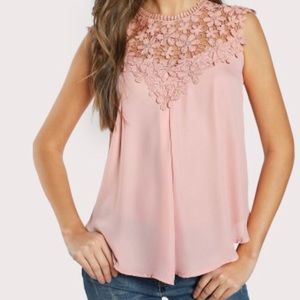 Lace Top Dress Blouse